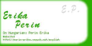 erika perin business card